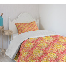 Romantic Roses Garden Bedspread Set