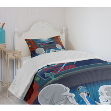 Skeleton Family Bedspread Set