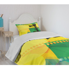 Abstract Vibrant Bedspread Set