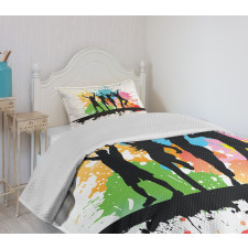 Dance Party People Colors Bedspread Set