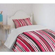 Vertical Colorful Line Bedspread Set