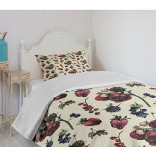 Berry Fruit Artwork Bedspread Set