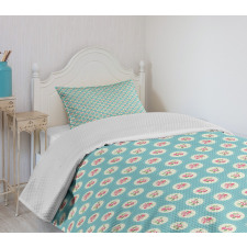 Circles and Flowers Bedspread Set