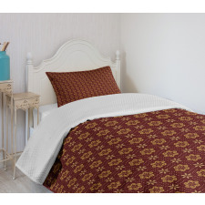 Dotted Flowers Pattern Bedspread Set