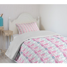 Love You Calligraphy Bedspread Set