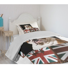 Patriotic Dog Bedspread Set