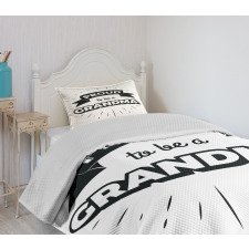 Banner and Abstract Lines Bedspread Set