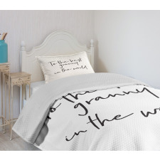 Calligraphy Letters Bedspread Set