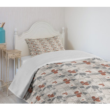 Blooming Spring Plants Bedspread Set