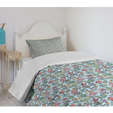 Cartoon Style Playthings Bedspread Set