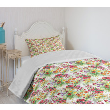 Watercolor Peony Bedspread Set