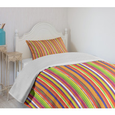 Barcode Style Lines Bedspread Set
