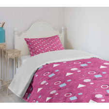 Memphis Style Design Bedspread Set