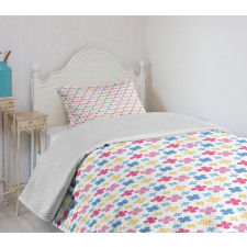 Sketchy Colorful Daisy Bedspread Set
