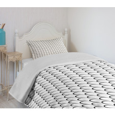 Slanted Ovals Bedspread Set