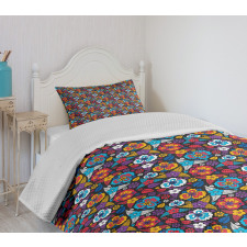 Aloha Style Scroll Bedspread Set