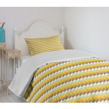 Herringbone Mosaic Lines Bedspread Set