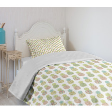 Pastel Tropical Fruit Bedspread Set