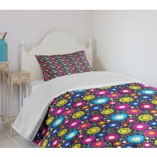 Doodle Flowers Kids Bedspread Set