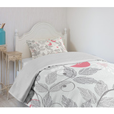 Retro Love Birds Bedspread Set