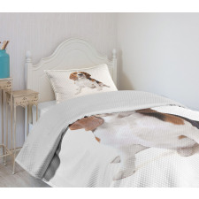 Puppy Dog Friend Posing Bedspread Set