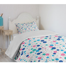 Dots Circles Girlish Bedspread Set