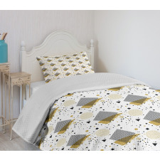 Geometric Arrangement Bedspread Set