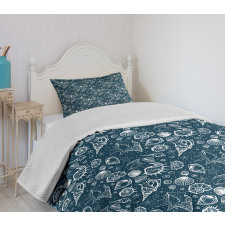 Sea Shells Art Bedspread Set