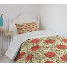 Romantic Flowerbed Art Bedspread Set