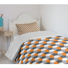 Modern Hexagonal Tile Bedspread Set