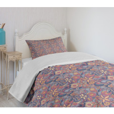 Colorful Blooms Curls Bedspread Set