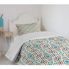 Angled Stripes Design Bedspread Set