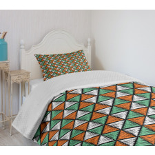 Doodle Style Line Design Bedspread Set