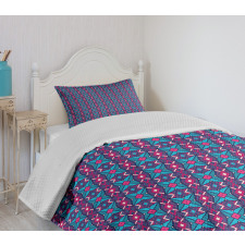 Rhombuses Pattern Bedspread Set