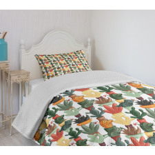 Mexican Succulent Plant Bedspread Set