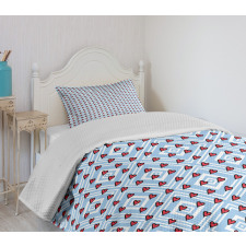 Bohemian Heart Shapes Bedspread Set