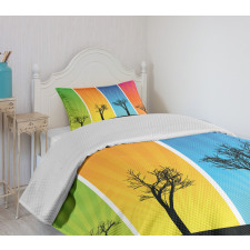 Colorful Banners Autumn Bedspread Set