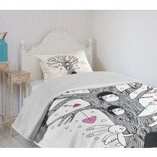 Tree Playing Children Bedspread Set