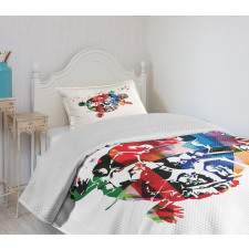 Abstract Turtle Notes Bedspread Set