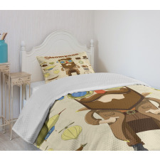 Hipster Gentleman Bedspread Set