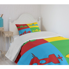 Pop Art Vessel Frames Bedspread Set