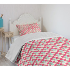 Retro Tile of Circles Bedspread Set