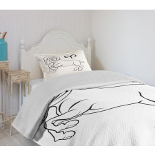 Horned Animal Art Bedspread Set