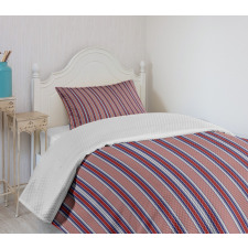 Vertical Barcode Lines Bedspread Set