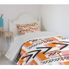 Grunge Shapes Bedspread Set