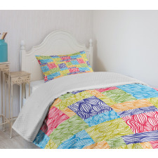 Flourishing Nature Motif Bedspread Set