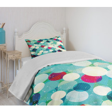 Worn out Retro Rhombus Bedspread Set