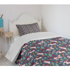 Stars Hearts Rainbows Bedspread Set