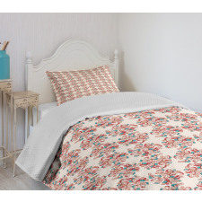 Spring Swirl Foliage Bedspread Set