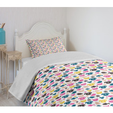 Colorful Cheerful Pets Bedspread Set